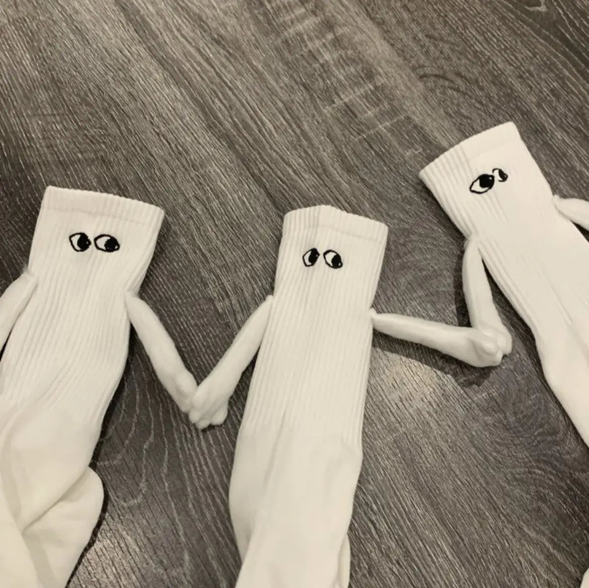 Magnetic Couple Socks with Creative Embroidery Design