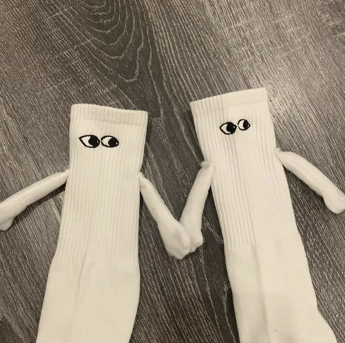 Magnetic Couple Socks with Creative Embroidery Design
